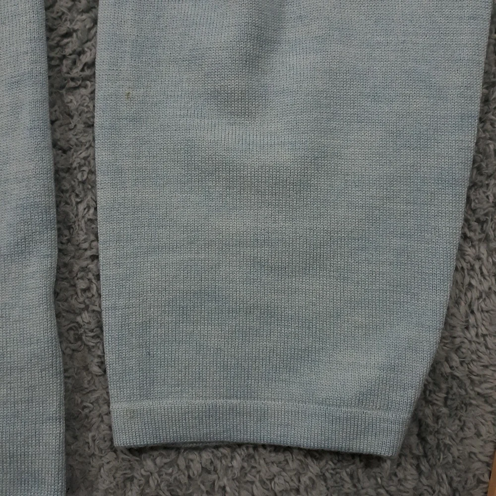 J.CREW Sweater Mens XL Merino Wool V-Neck Pullover Light Blue
